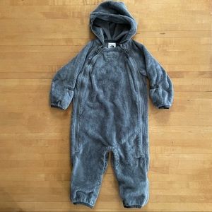 North Face Sherpa fleece bunting, 6-12mos- EUC